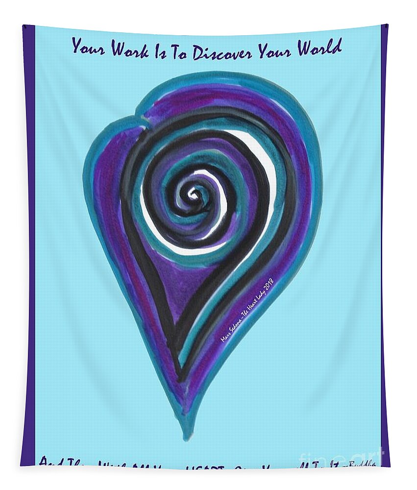Heart Tapestry featuring the photograph Zen Heart Vortex Wave by Mars Besso