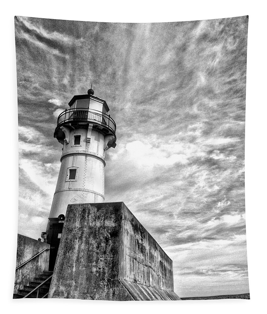 Lighthouse Tapestry featuring the photograph 064 - Lighthouse by David Ralph Johnson
