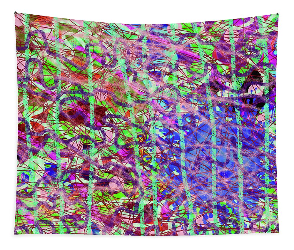 Walter Paul Bebirian: The Bebirian Art Collection Tapestry featuring the digital art 1-28-2012dabcdefghijklmnopq by Walter Paul Bebirian