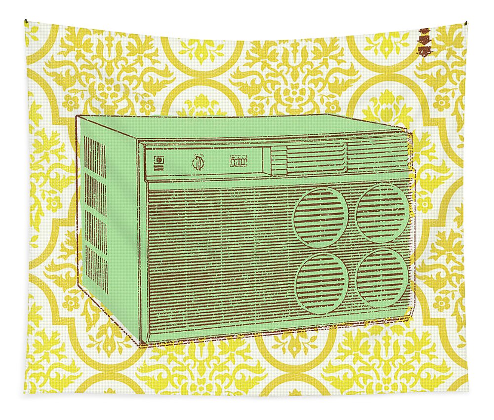 Air Tapestry featuring the drawing Air conditioner #1 by CSA Images