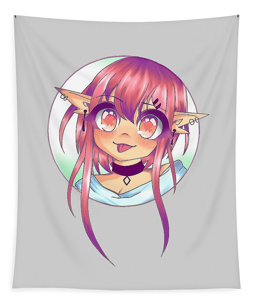 Anime Tapestry featuring the digital art Anime Elf by Michelle Liebenberg