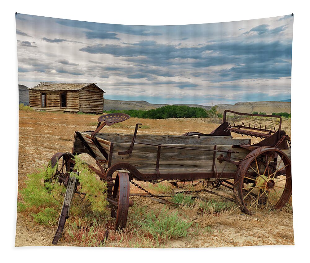 Antiquated Tapestry featuring the photograph Bighorn Basin History #1 by Leland D Howard