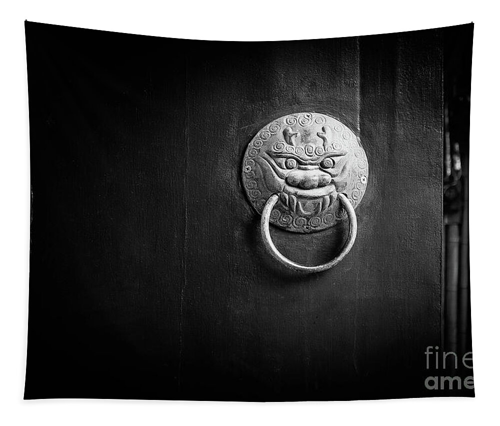 Black And White Photography Tapestry featuring the photograph Calling #1 by Fei A