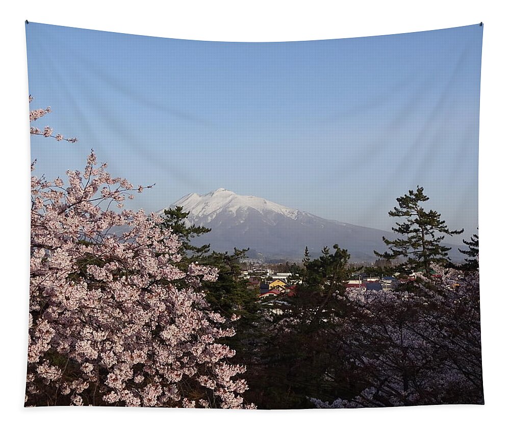 Water Tapestry featuring the photograph Cherry blossom #1 by Yujun