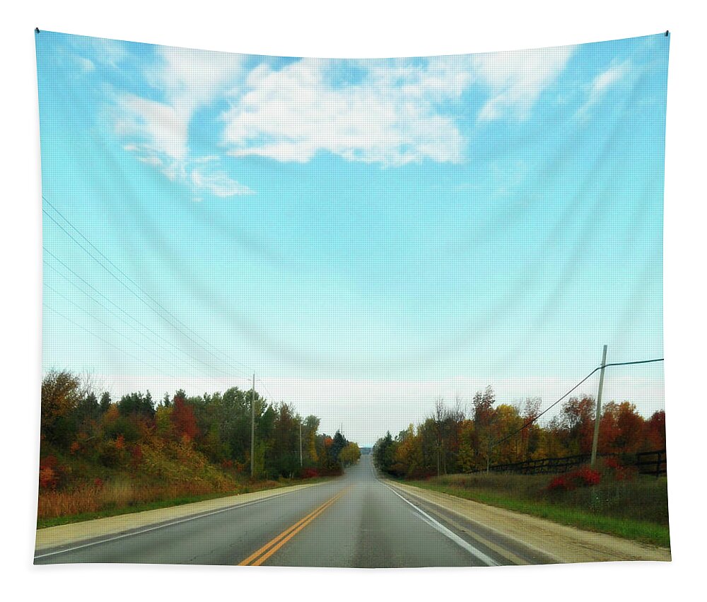 Colossal Country Clouds Tapestry featuring the photograph Collingwood In The Distance #1 by Cyryn Fyrcyd