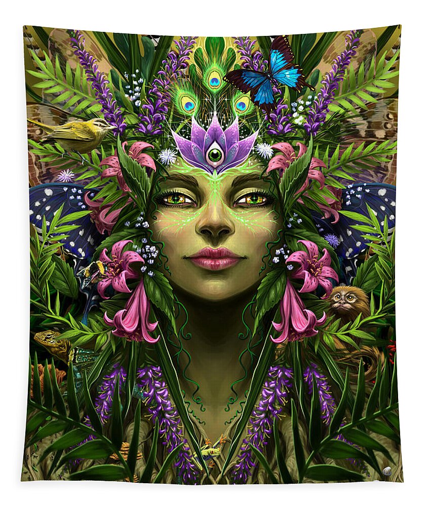 Gaia Tapestry featuring the painting Divine Life #1 by Cristina McAllister