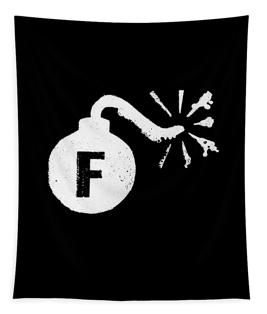 Cool Tapestry featuring the digital art F Bomb #1 by Flippin Sweet Gear