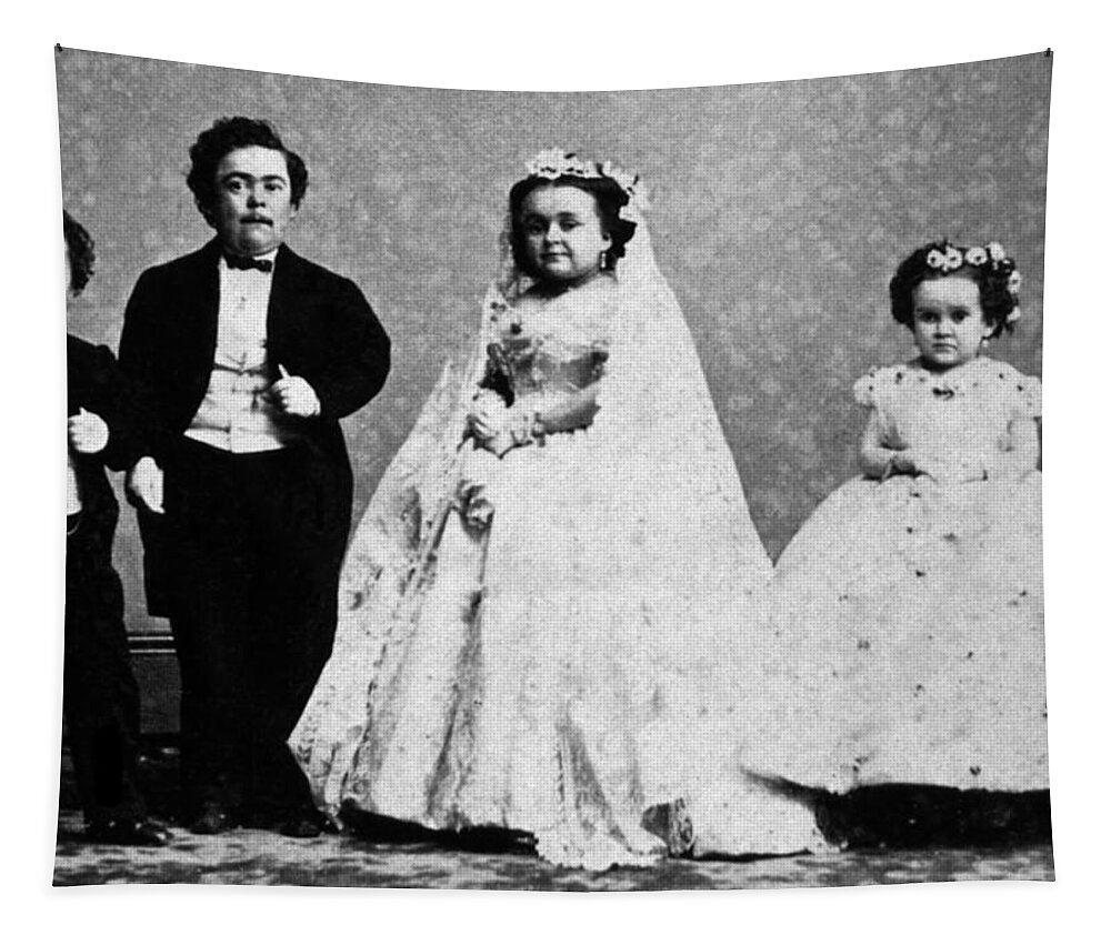1860s Tapestry featuring the photograph General Tom Thumb Wedding Party, 1863 #1 by Science Source