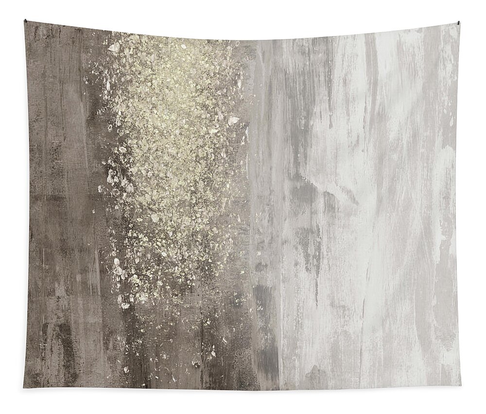 Abstract Tapestry featuring the painting Glitter Rain II #1 by Jennifer Goldberger