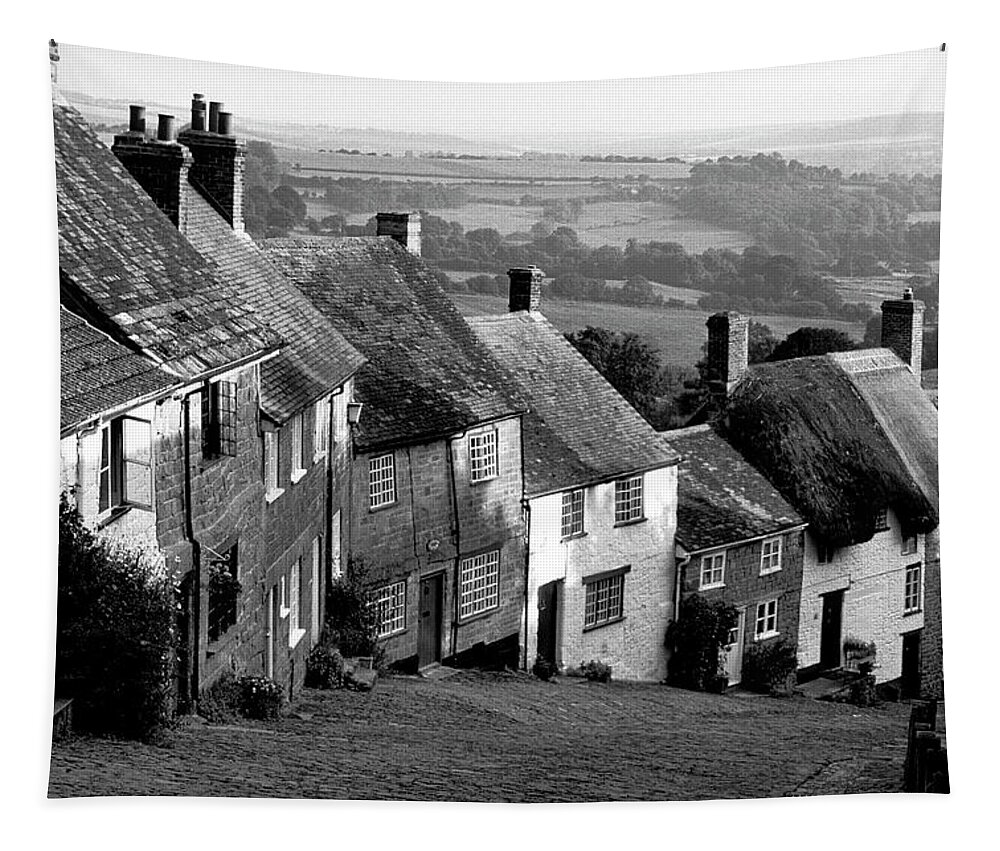 Thatched Roof Tapestry featuring the photograph Gold Hill by Jerry Griffin