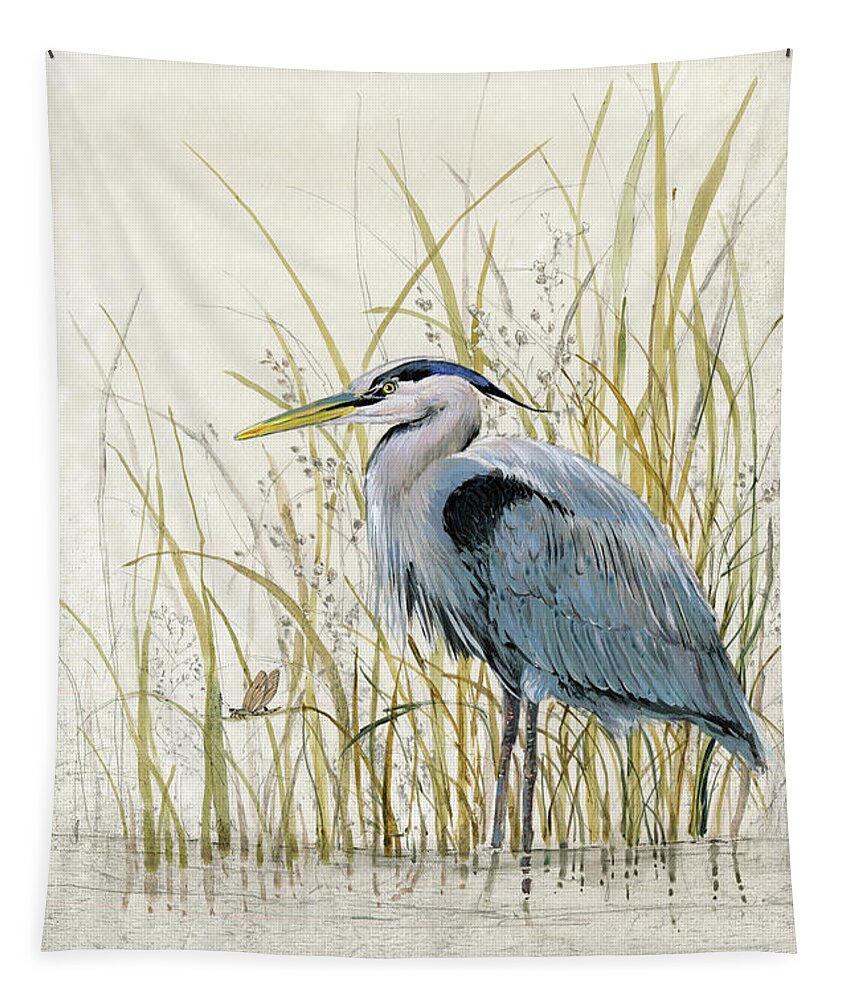 Animals Tapestry featuring the painting Heron Sanctuary II by Tim Otoole