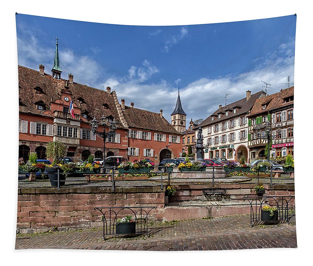 Barr Tapestry featuring the photograph Historical gems in the Alsace #3 by Bernd Laeschke