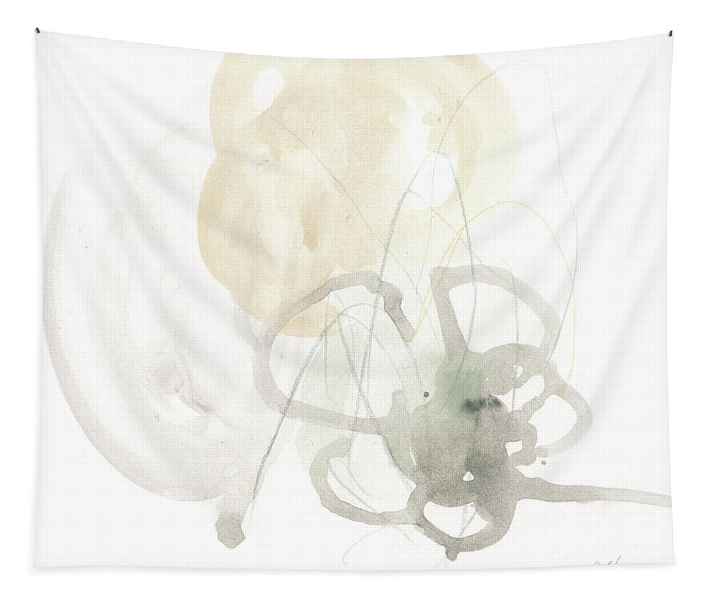 Abstract Tapestry featuring the painting Infinite Variable Iv by June Erica Vess