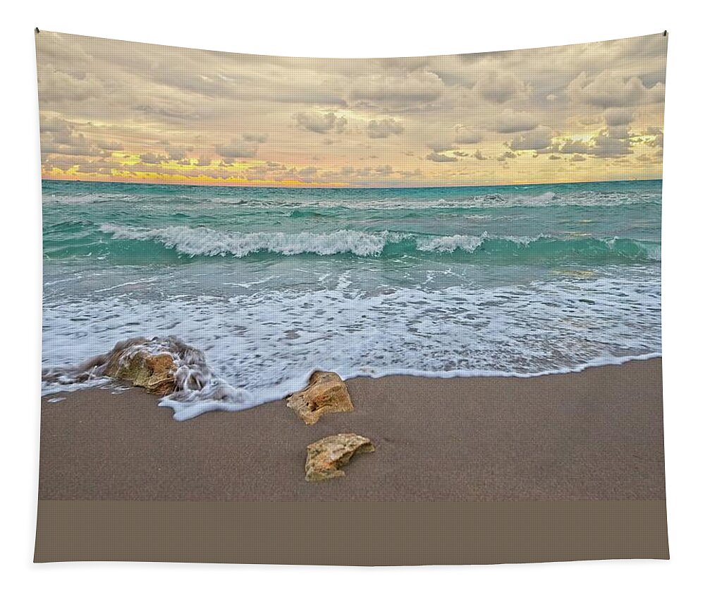Jupiter Inlet Park Tapestry featuring the photograph Jupiter Beach #2 by Steve DaPonte