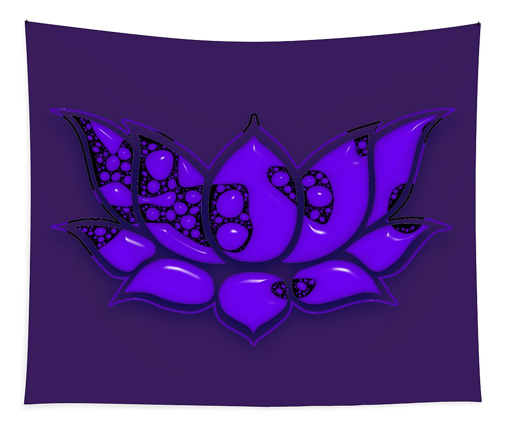 Lotus Tapestry featuring the mixed media Lotus Flower #1 by Marvin Blaine