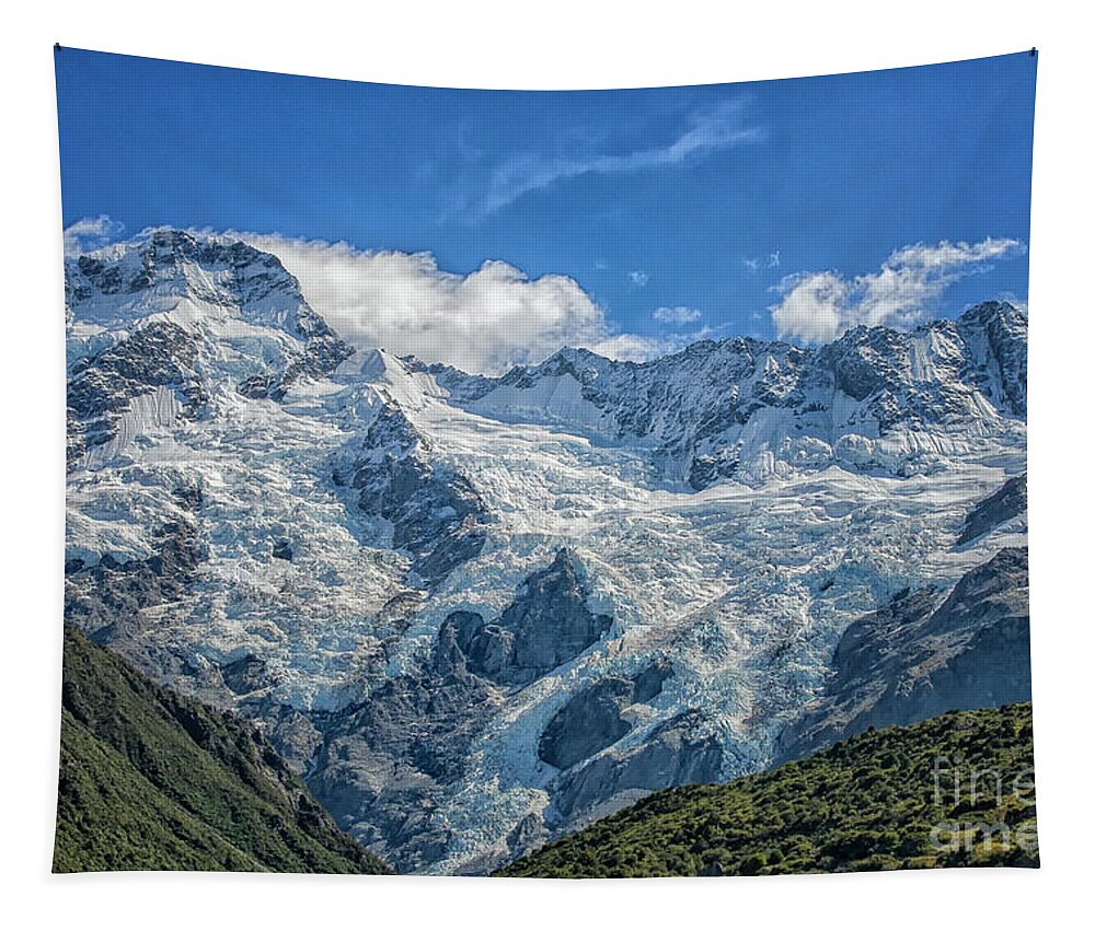 New Zealand Tapestry featuring the photograph Mount Cook by Patricia Hofmeester
