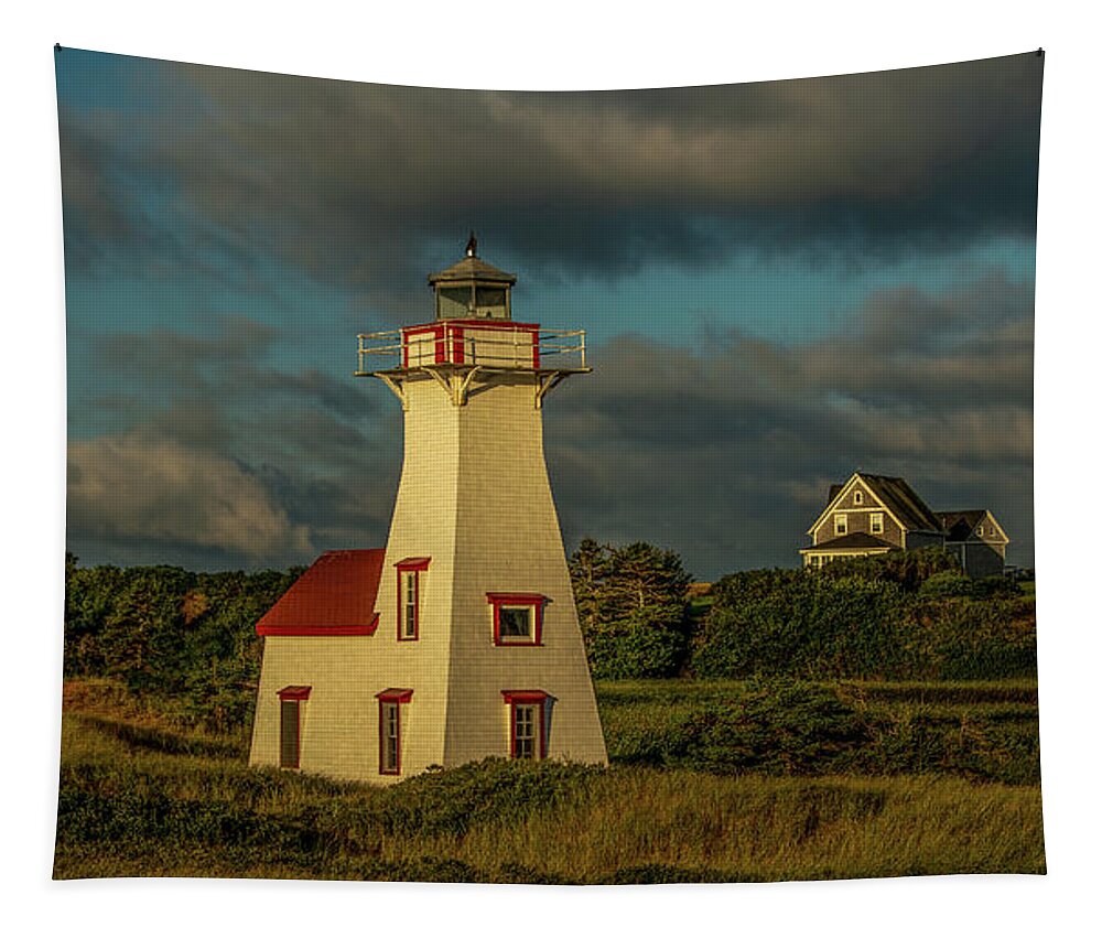 Pei Tapestry featuring the photograph New London Morning #2 by Marcy Wielfaert