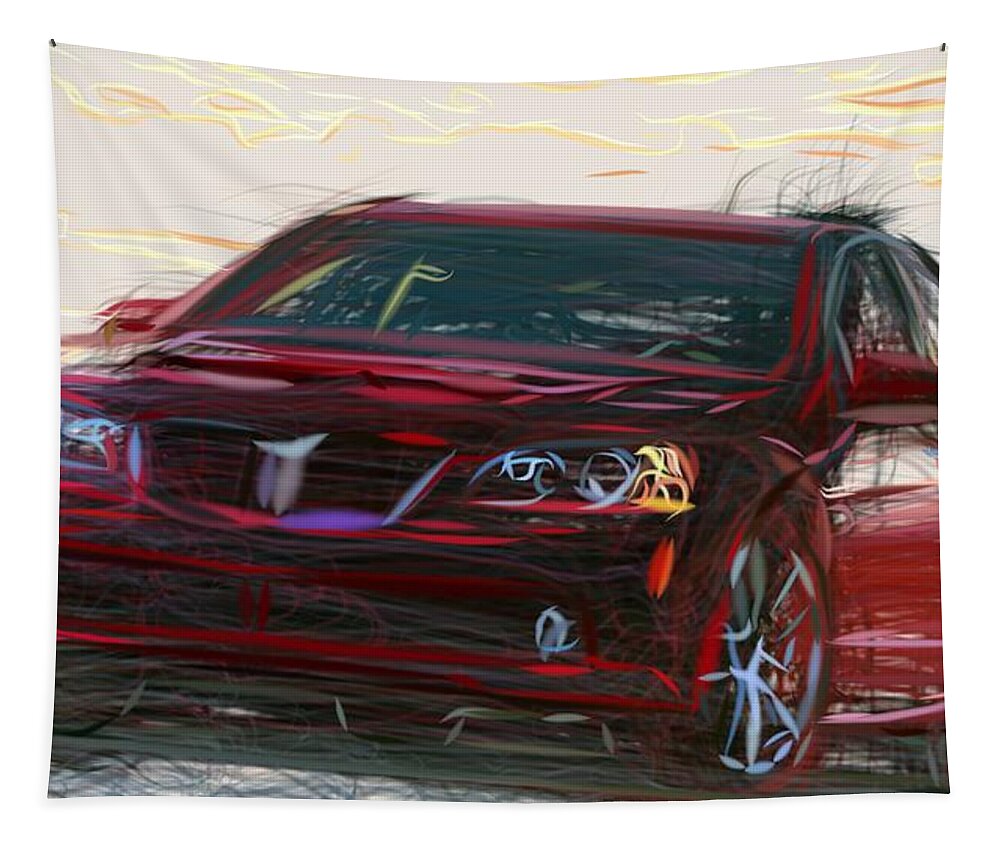 Pontiac Tapestry featuring the digital art Pontiac G8 GT Draw #1 by CarsToon Concept