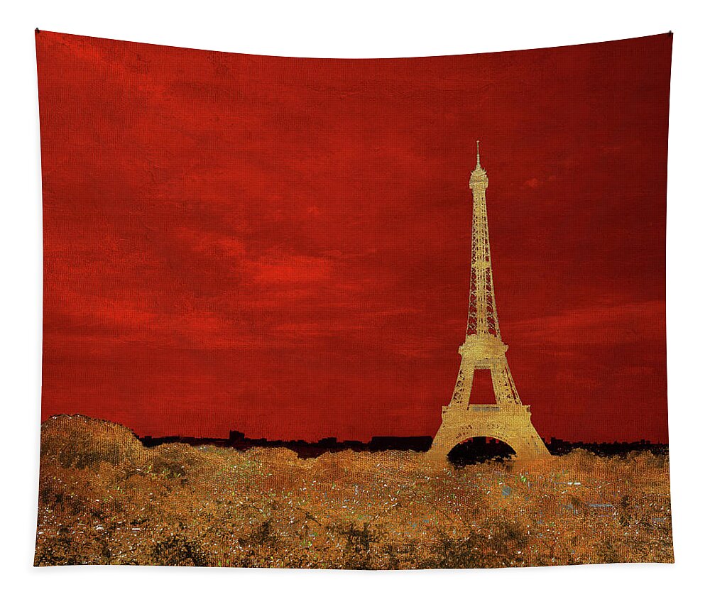 Red Tapestry featuring the photograph Red Paris by Emily Navas