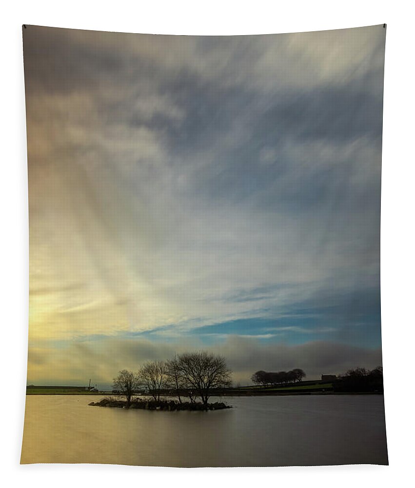 Airedale Tapestry featuring the photograph Redcar Tarn in Keighley #1 by Mariusz Talarek
