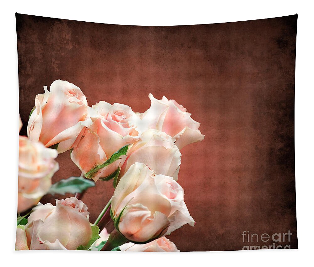 Flower Tapestry featuring the photograph Roses Bouquet #1 by Jelena Jovanovic