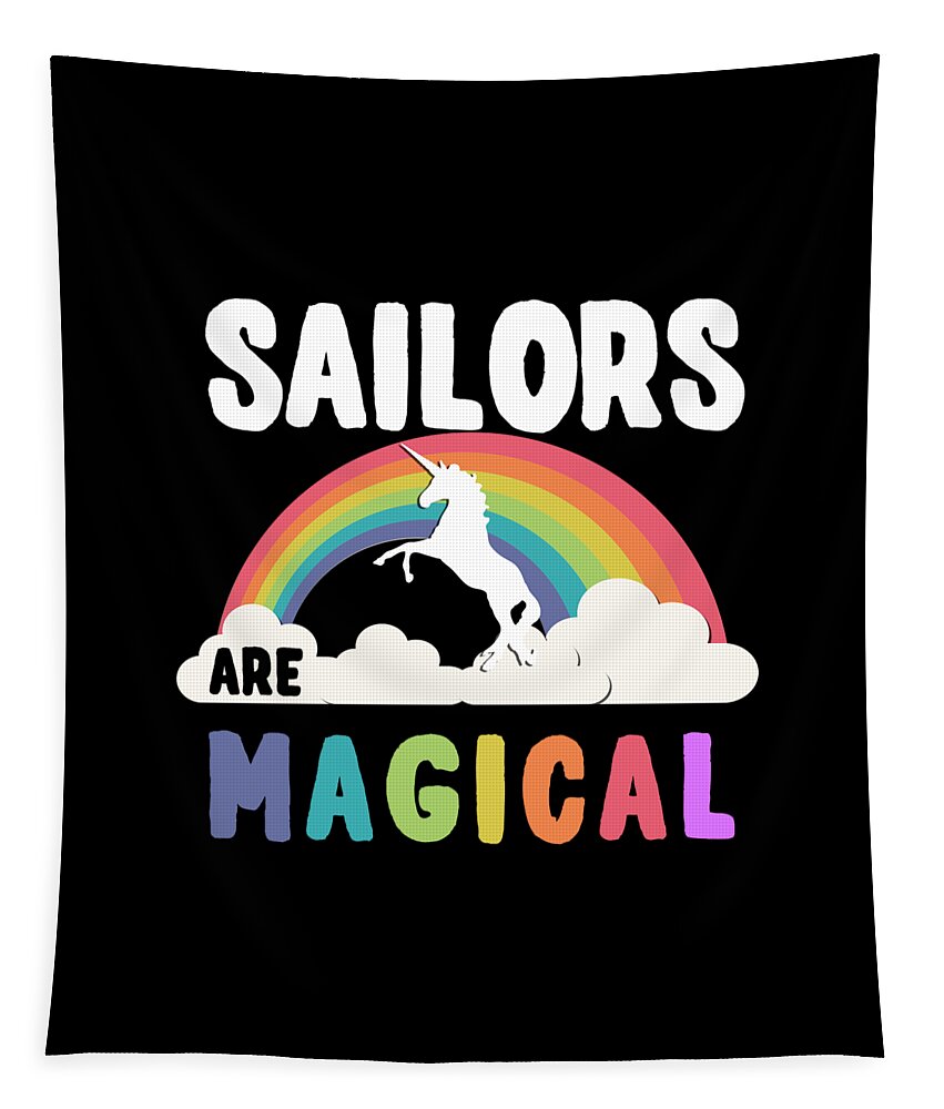 Unicorn Tapestry featuring the digital art Sailors Are Magical #1 by Flippin Sweet Gear