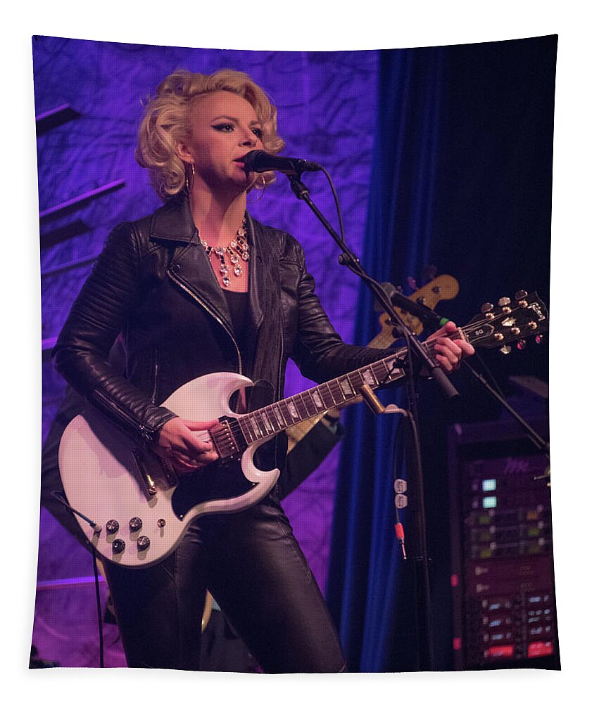 Samantha Fish Tapestry featuring the photograph Samantha Fish #1 by Alan Goldberg