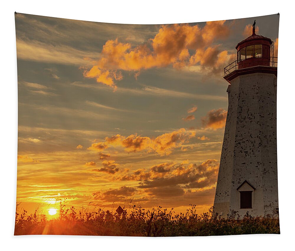 Sunburst Tapestry featuring the photograph Seacow Head Sunburst by Marcy Wielfaert