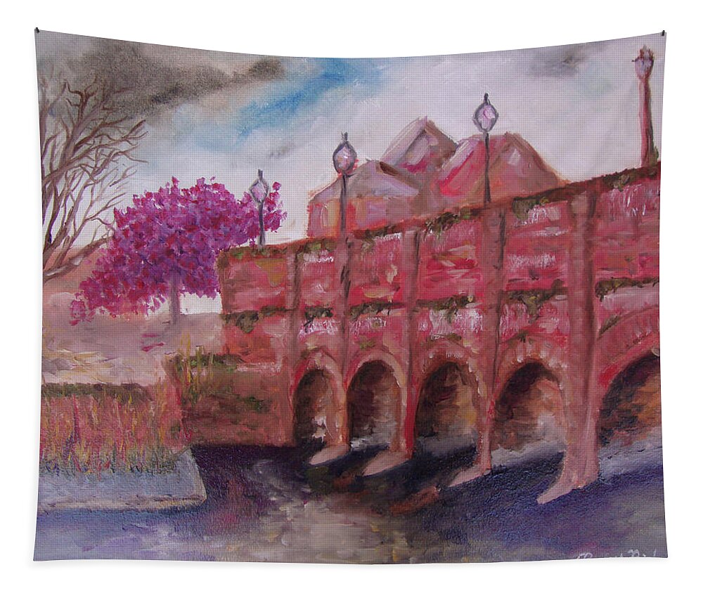 Stratford Upon Avon Tapestry featuring the painting Stratford upon Avon by Roxy Rich