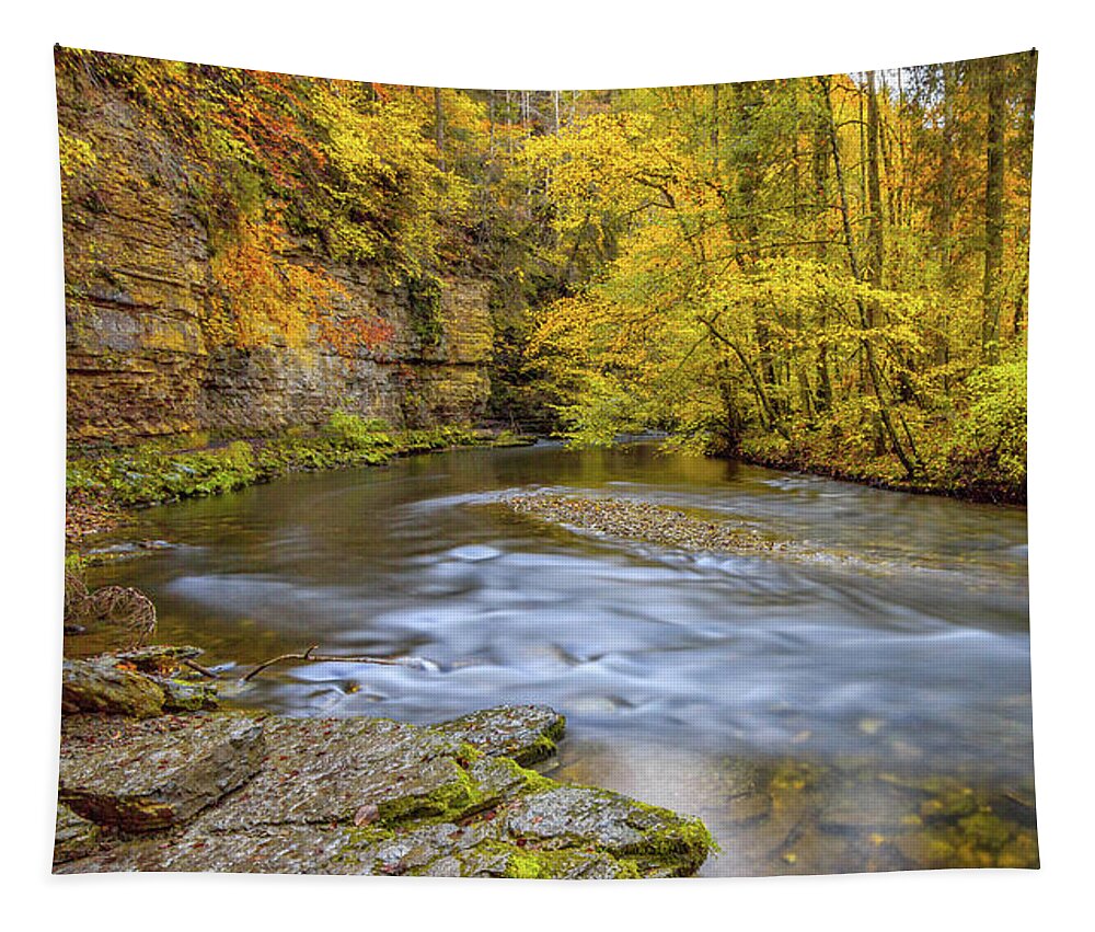 Wutach-gorge Tapestry featuring the photograph The Wutach Gorge #2 by Bernd Laeschke