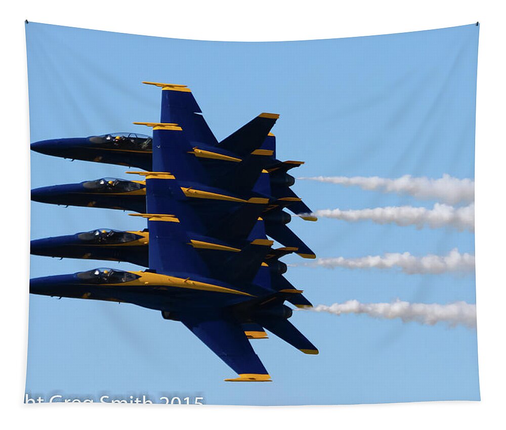 Blue Angels Nas Oceana Tapestry featuring the photograph Blue Angels NAS Oceana #11 by Greg Smith