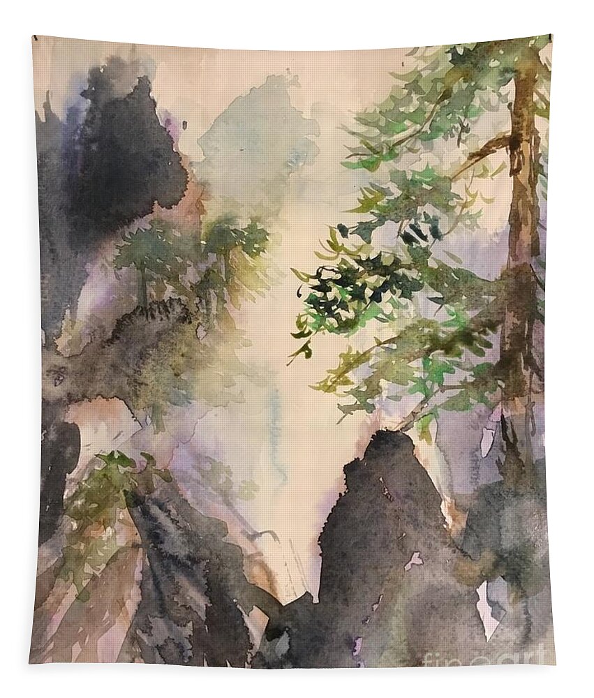 1352019 Tapestry featuring the painting 1352019 by Han in Huang wong