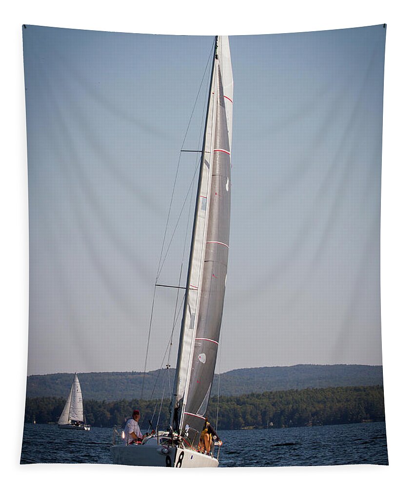 Sailing Tapestry featuring the photograph 2019 J80 North American Championships #14 by Benjamin Dahl