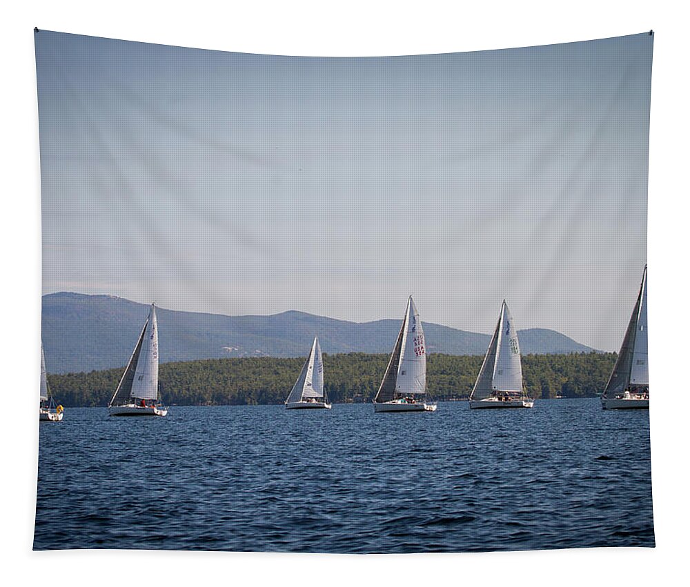 Sailing Tapestry featuring the photograph 2019 J80 North American Championships #16 by Benjamin Dahl