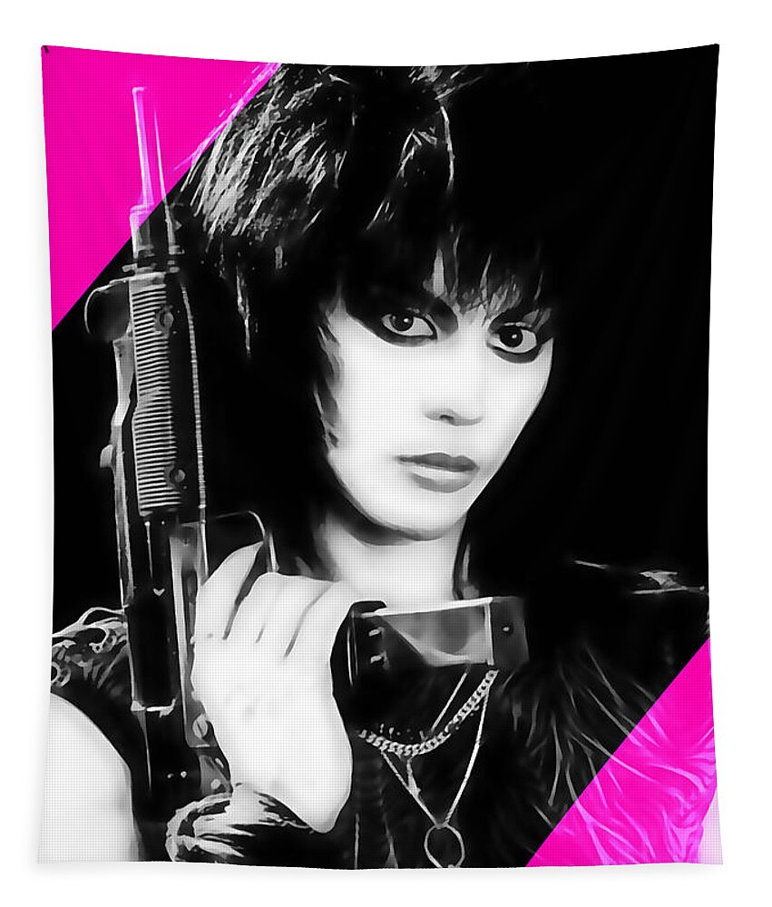 Joan Jett Tapestry featuring the mixed media Joan Jett Collection #16 by Marvin Blaine