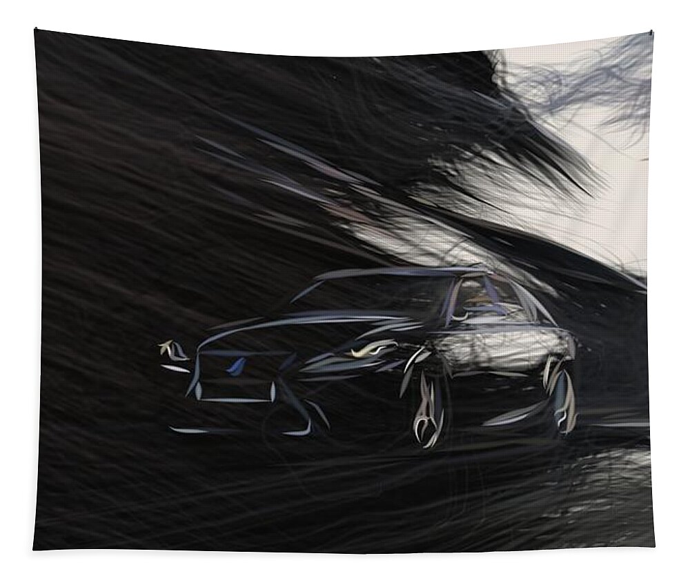 Lexus Tapestry featuring the digital art Lexus IS Drawing #17 by CarsToon Concept