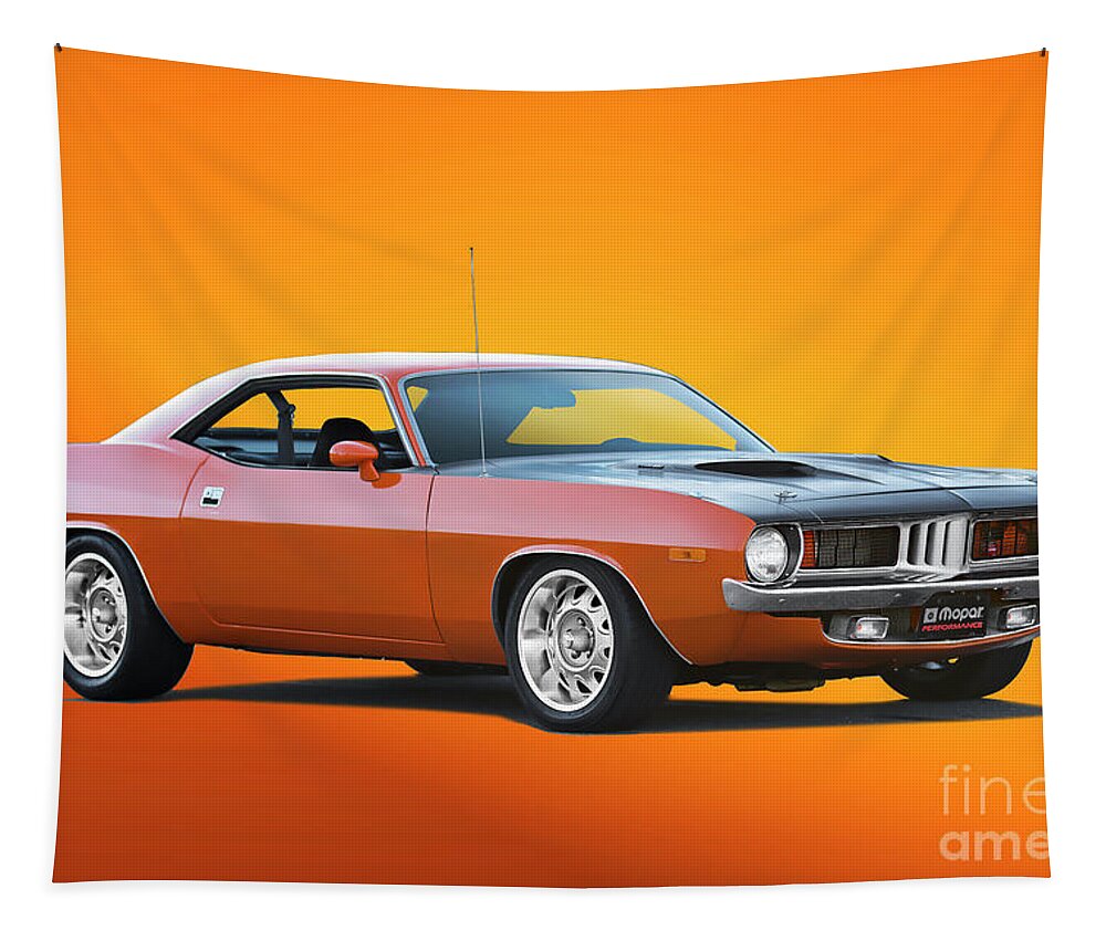 1972 Plymouth Barracuda Tapestry featuring the photograph 1972 Plymouth Barracuda 'Cuda' by Dave Koontz
