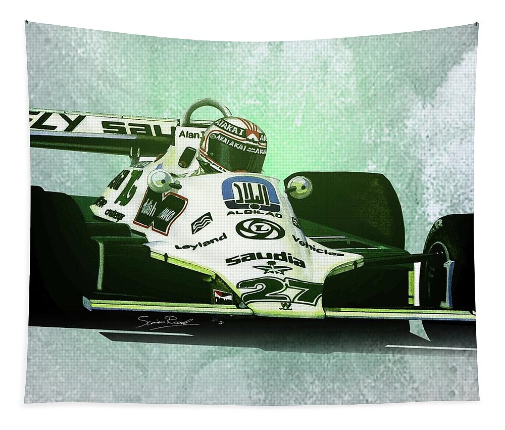 Art Tapestry featuring the painting 1980 Williams FW07B by Simon Read