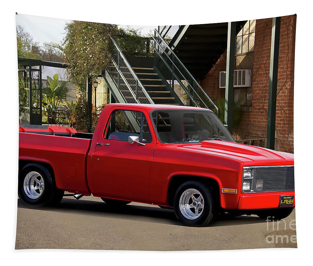Automobile Tapestry featuring the photograph 1983 Chevrolet C10 LRHH Pickup I by Dave Koontz