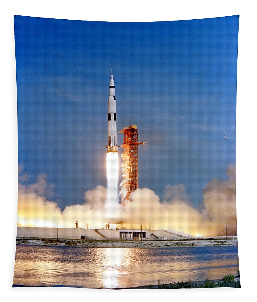 1969 Tapestry featuring the photograph Apollo 11 Launch, 1969 #3 by Science Source