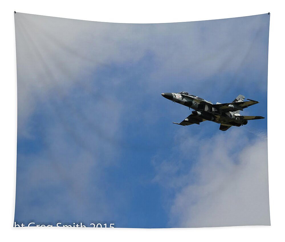 F18 Tapestry featuring the photograph F18 #2 by Greg Smith