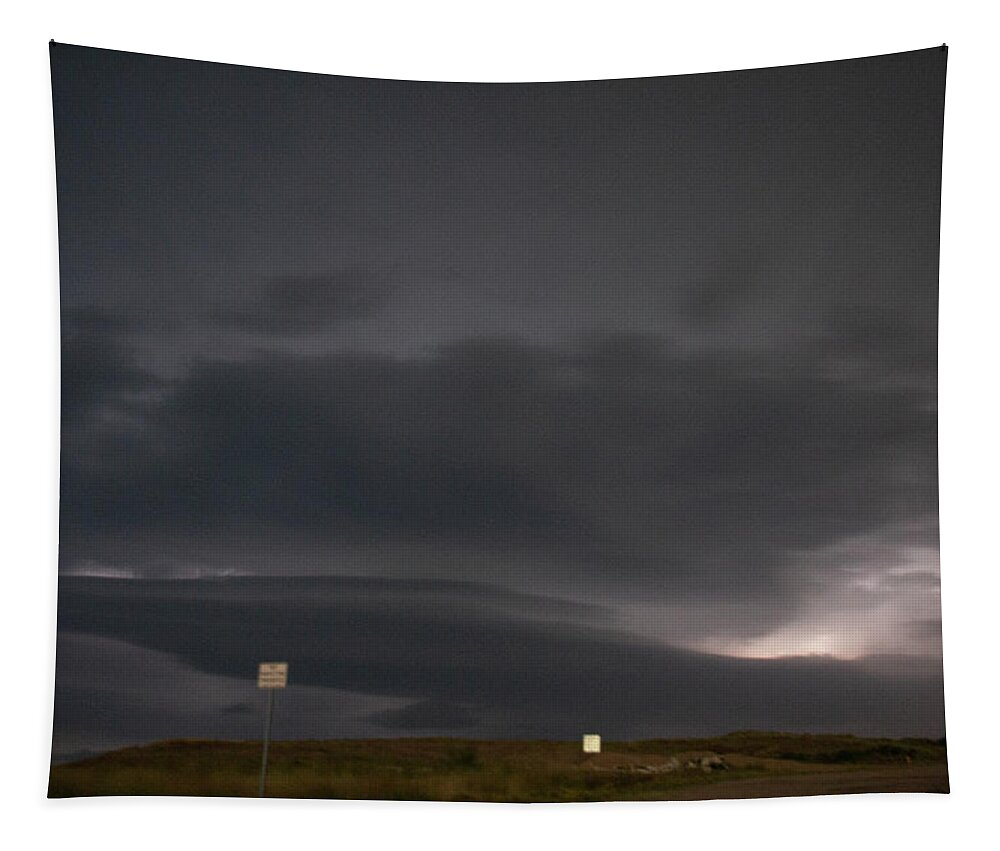 Nebraskasc Tapestry featuring the photograph 2nd Supercell a Cometh 004 by Dale Kaminski