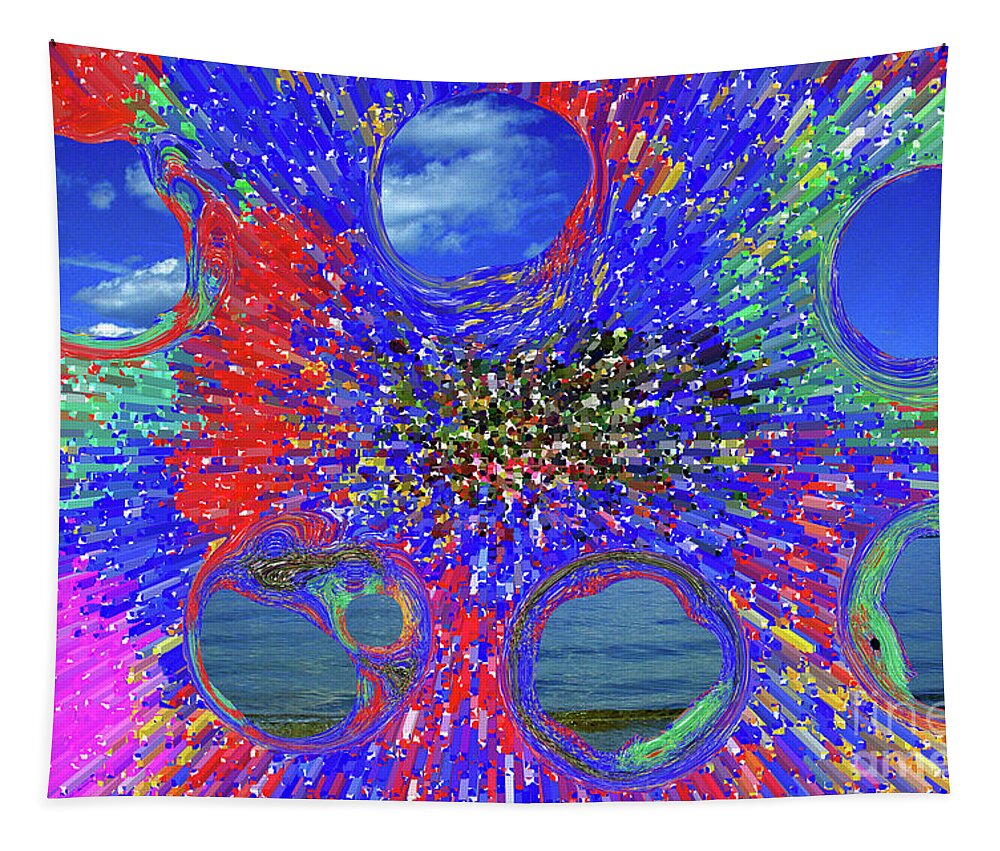 Walter Paul Bebirian Tapestry featuring the digital art 3-2-2009a by Walter Paul Bebirian