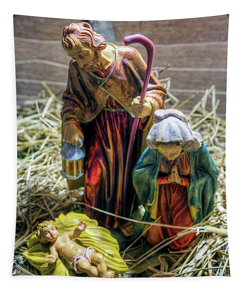 Jesus Tapestry featuring the photograph Birth Of Jesus #3 by Ian Mitchell