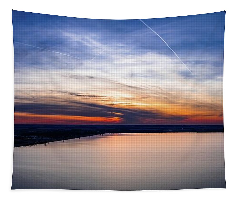 Tapestry featuring the photograph Indian Lake Sunset #3 by Brian Jones