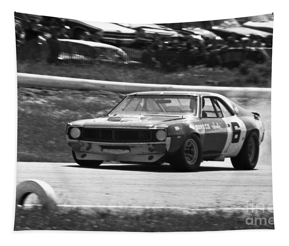 Mark Donohue Tapestry featuring the photograph Mark Donohue #4 by Dave Allen