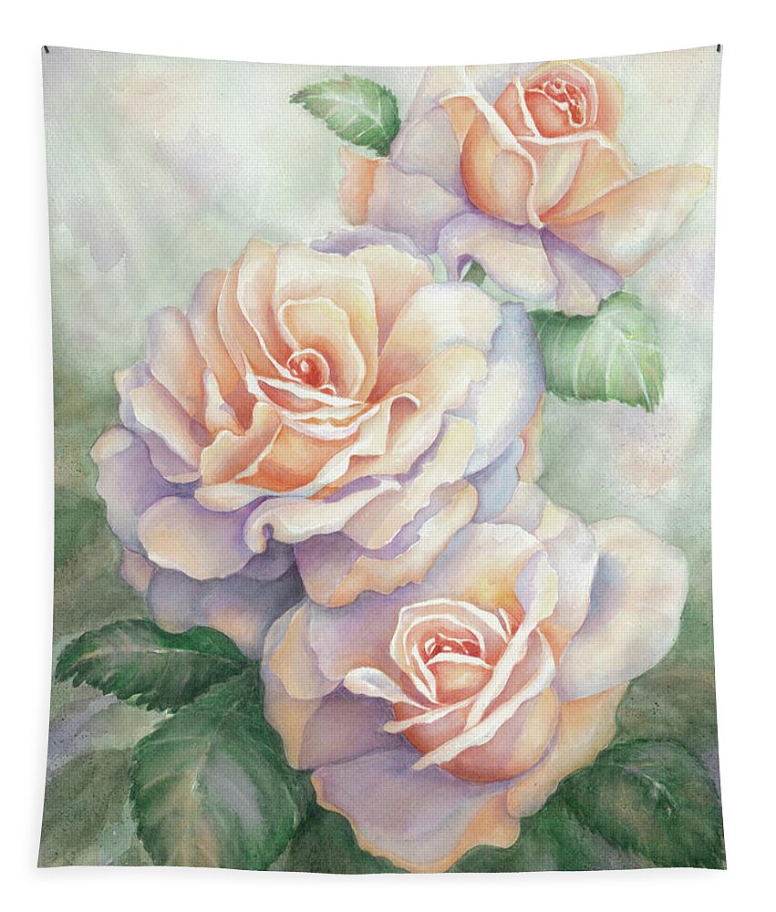 Roses Tapestry featuring the painting 3 Sisters by Lori Taylor