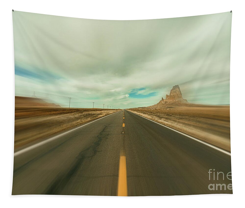 Arizona Tapestry featuring the photograph Arizona Desert Highway by Raul Rodriguez