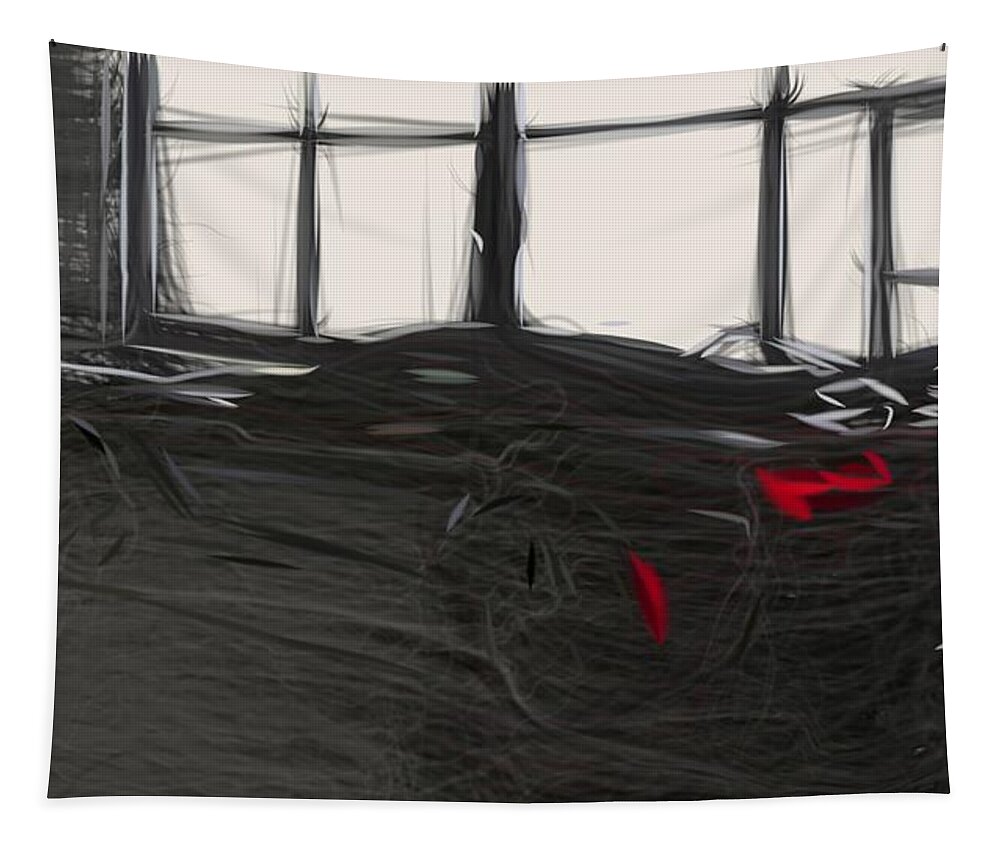 Chevrolet Tapestry featuring the digital art Chevrolet Corvette ZR1 Drawing #5 by CarsToon Concept