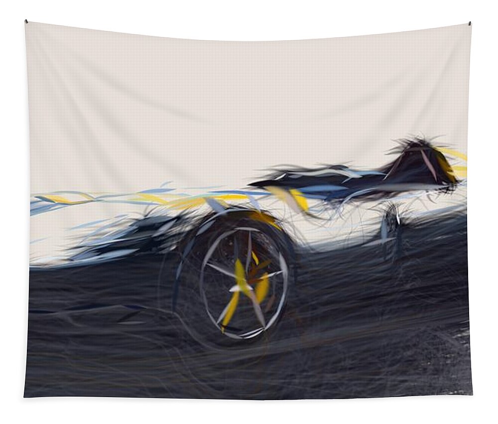 Ferrari Tapestry featuring the digital art Ferrari Monza SP1 Drawing #5 by CarsToon Concept